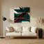 «Geometric Abstraction 63», art mural en métal bleu-1373945155