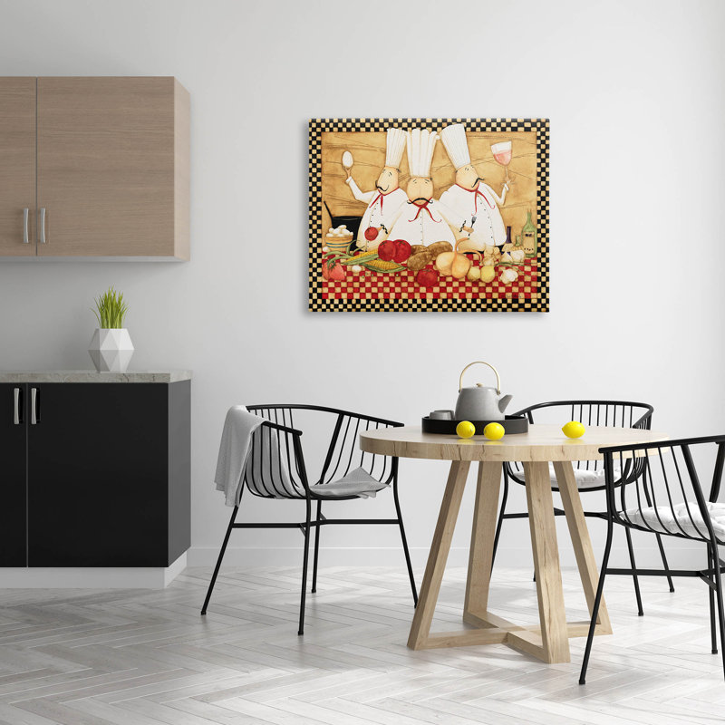 Art rétro sur toile de cuisine à carreaux par Dan Dipaolo, H 30 po x l 40 po x P 1,5 po, Toile tendue