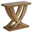 Table de bout de ferme de 23,6 po avec support en queue de poisson en croix, table d'appoint en bois étroite pour le salon ou la chambre à coucher, table de chevet rustique pour les petits espaces