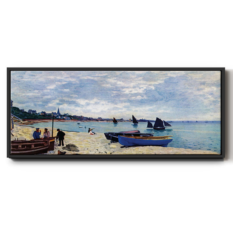 «The Beach At Sainte Adresse # 2» par Claude Monet, reproduction sur toile, H 20 po x l 50 po x P 1,5 po