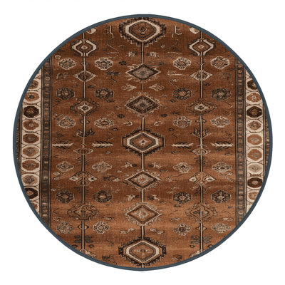 Tapis brun turc lavable à la machine