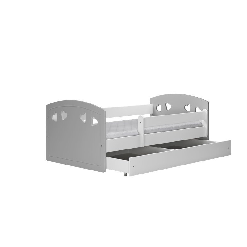 Makenna Drawer Convertible Bed and Mattress, 65cm H x 184cm W x 90cm D