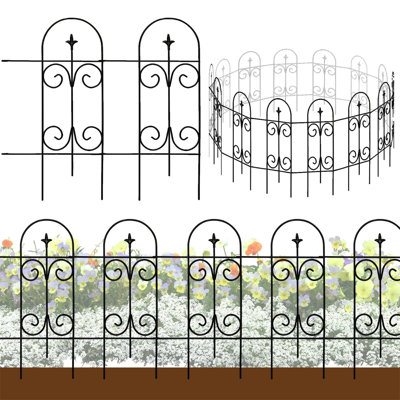 Caines 81cm H x 44cm W Metal Fence Panels