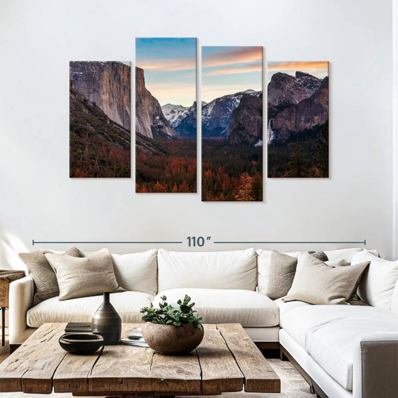 Alvord Scenic Yosemite Peaks, H 54 po x l 84 po