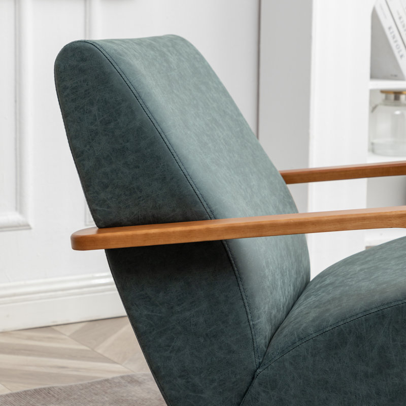 Andablo Upholstered Armchair (Set Of 2), Blue Polyester
