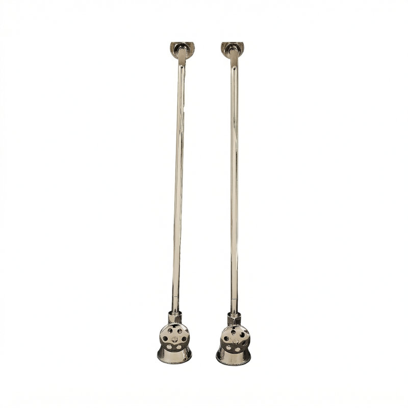 Ensemble d'alimentation de baignoire avec tube simple décalé de Strom Living, Nickel poli