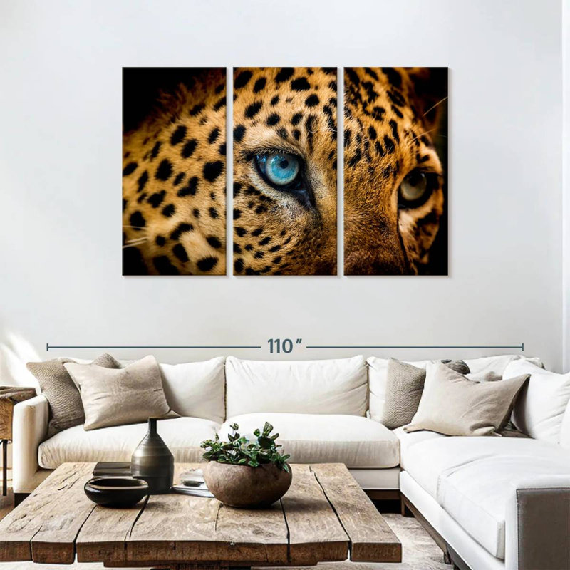 Brampt Leopard Eyeing Prey, 48" H x 74" W