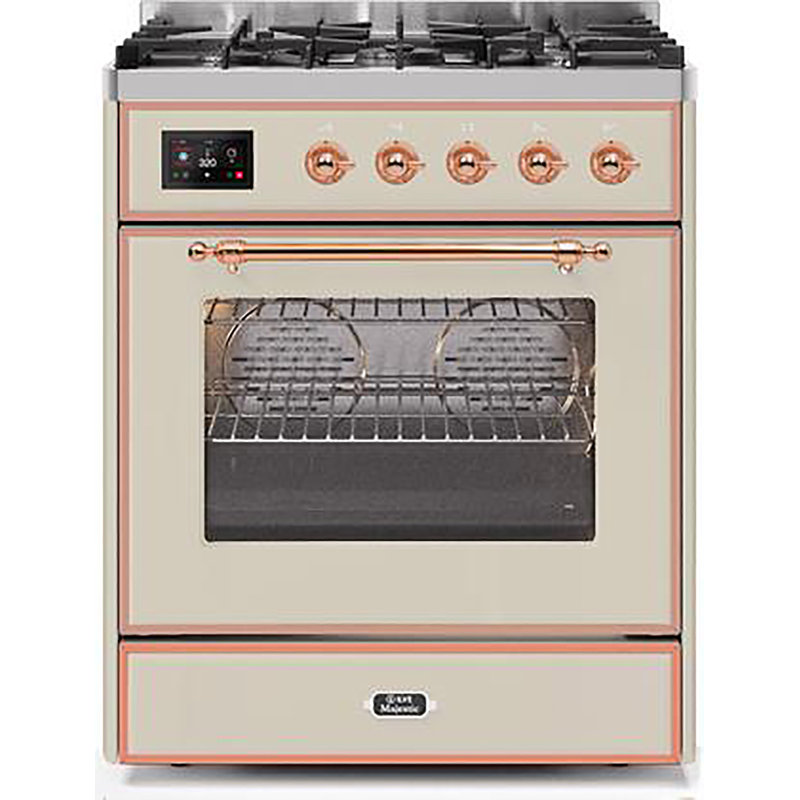 Majestic II 30" 2.3 cu. ft. Freestanding Dual Fuel Range, Natural Gas, Matte Graphite/Copper
