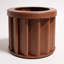 Pot rond rond Strata - brun foncé-285690614
