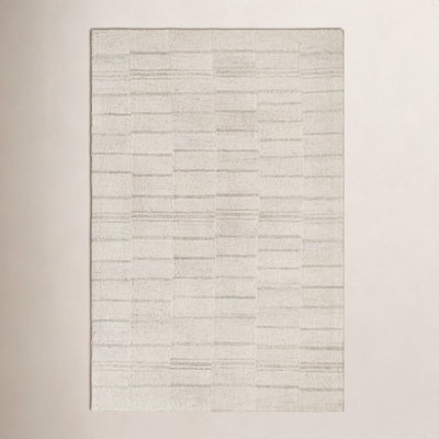 Demie Hand-Woven Gray Striped Rug
