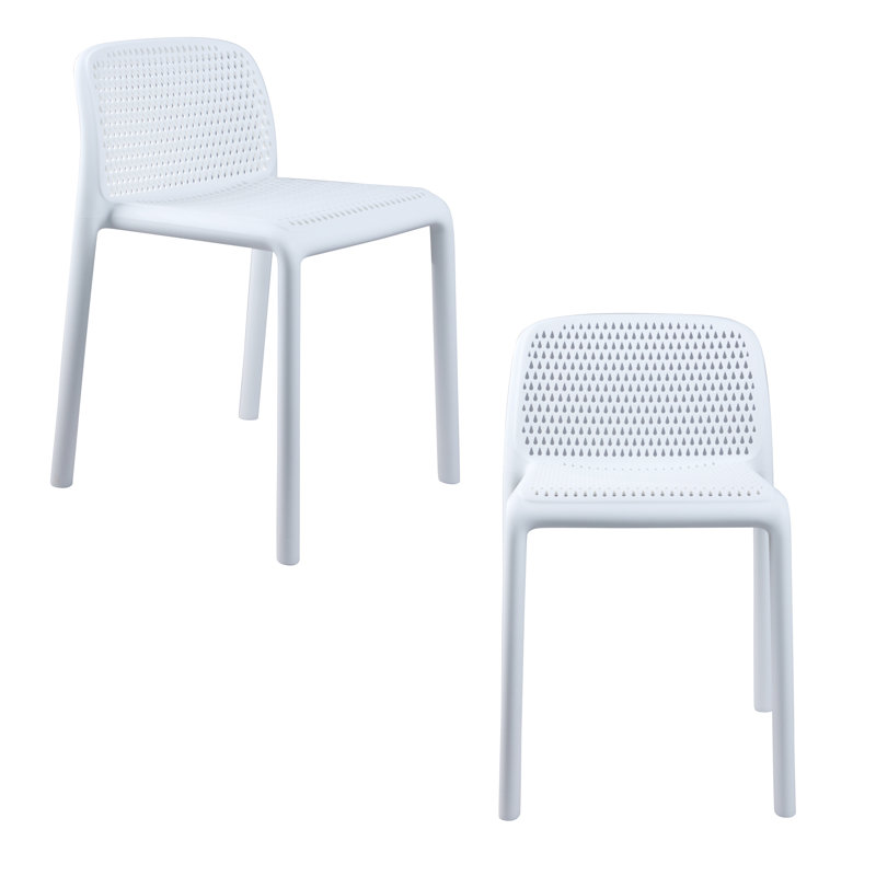 Chaise Birydiana Borel, Blanc, 2