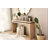60" Farmhouse Console Table with Two-Tier Open Shelves and Solid Wood Frame, Antique Brown-115319720