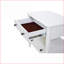 Table de chevet blanche 2 tiroirs avec feutre & amp; Doublure de cèdre-963220212