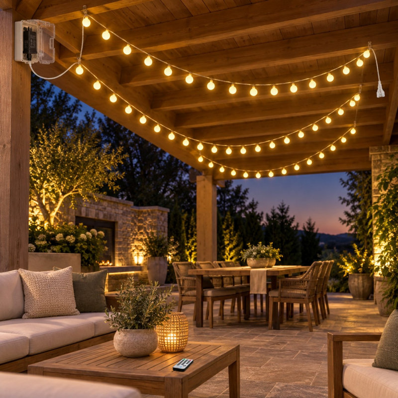 43-Foot 100-LED Globe String Lights with Remote, Timer and Connectable Design