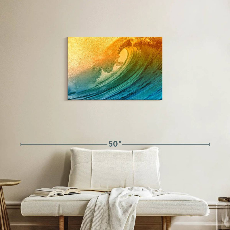 Gillard Sunny Glow Ocean Wave, 20" H x 30" W