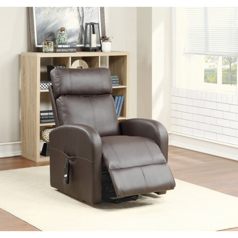 Rodborough PU Recliner W/ Power Lift, Brown