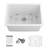 Quartz 24" L x 18" L x 12" D Undermount Utility Sink Deep Single Bowl Granite Composite Kitchen Sink-121602672
