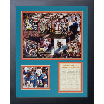 Miami Dolphins 1972 Mosaic Framed Memorabili