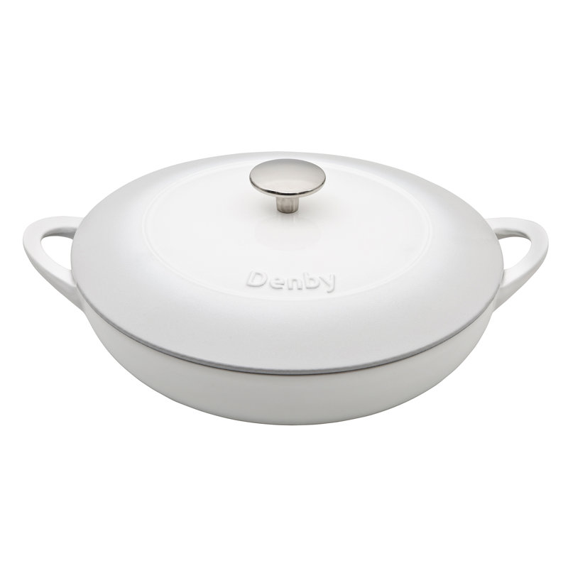 Denby 3.8L / 30cm Cast Iron Round Shallow Casserole, Natural