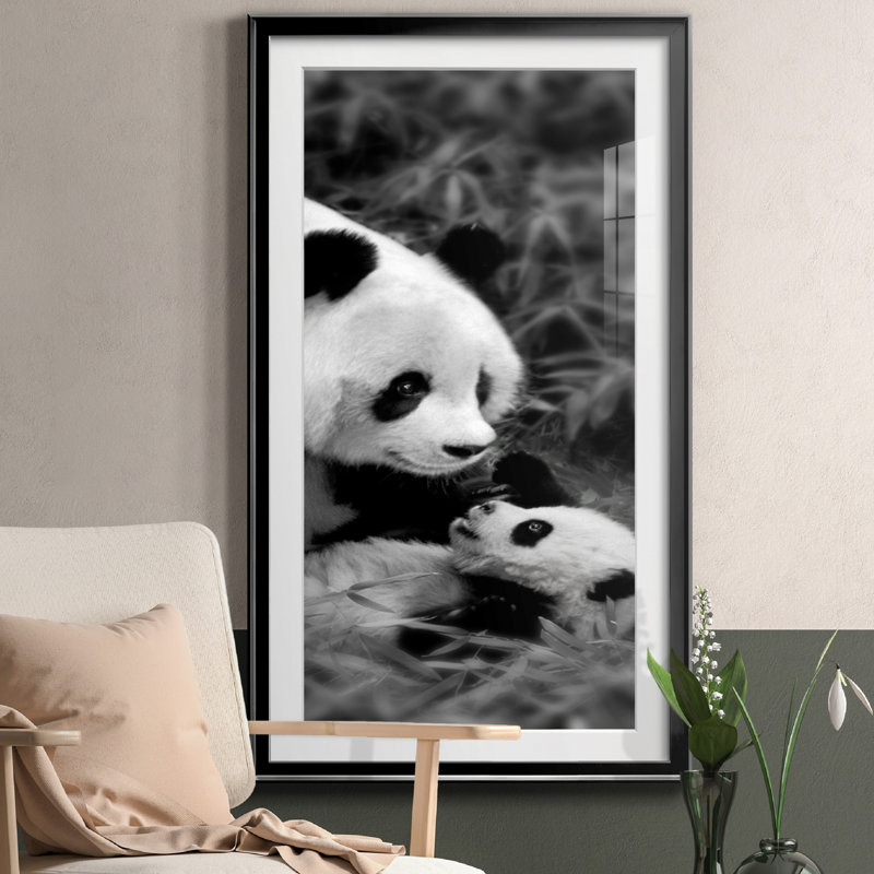 Panda Play - Photographie avec cadre photo, H 14,5 po x l 26,5 po x P 1,5 po, Noir