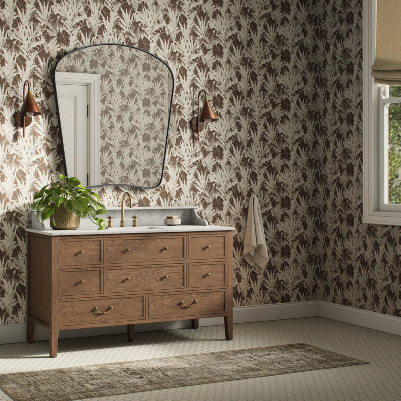 Tropic Paradise Wallpaper by Getty Images, W52" x H132", Tropic Paradise Taupe I