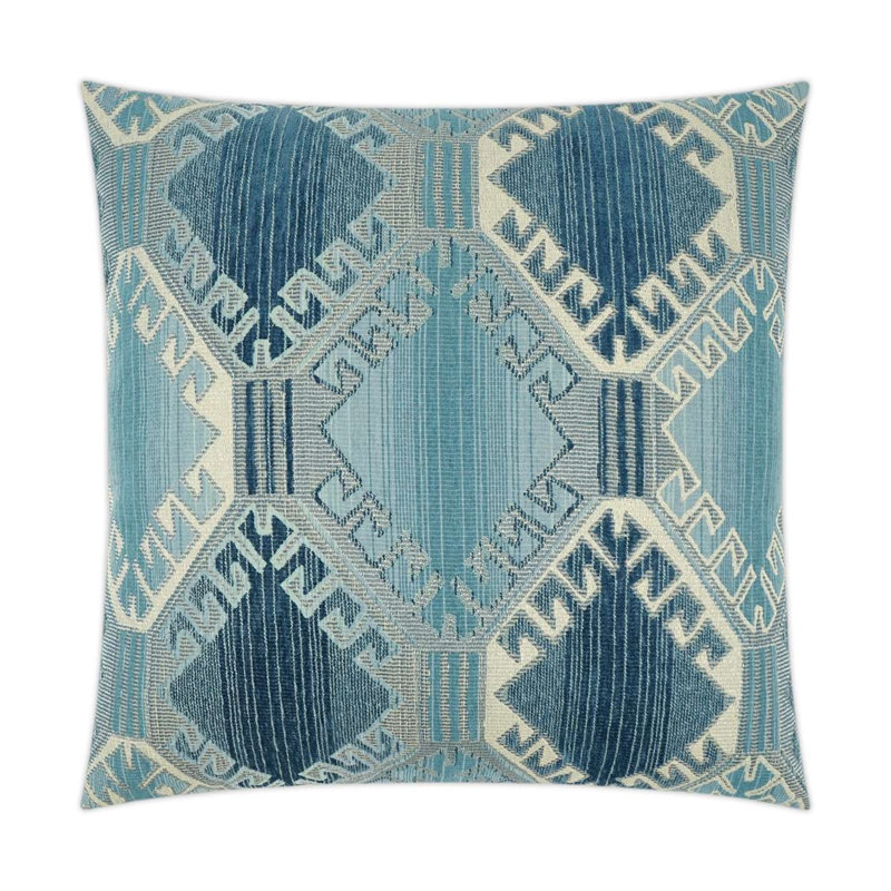 Cankiri Square Pillow Cover & Insert, 24"H x 24"W, Sapphire