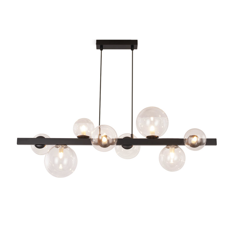 Ammanda 8 - Light Matte Black Sphere Pendant