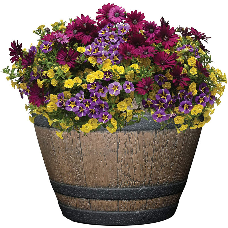 Hydetown Pot Planter, 6.25" H x 9" W x 6" D, Walnut Brown