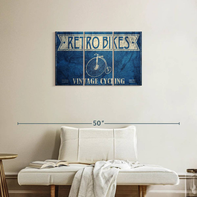 Mehar Retro Bikes Typography, 20" H x 33" W