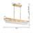 Anya Brushed Brass 8-Light Teardrop Rectangle Larger Chandelier