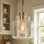 Luminaire suspendu cylindrique à 1 lumière avec verre de pluie Meya