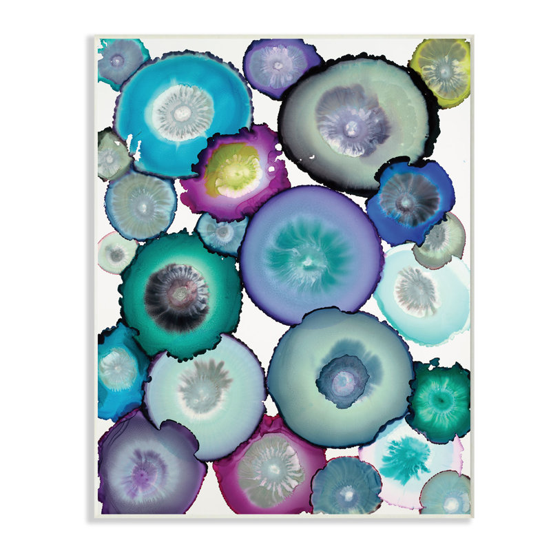 « aquarelle géodes », impression, 10 po x 15 po, Plaque murale
