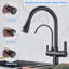 Robinet de cuisine rétractable à poignée double avec accessoires-71336025