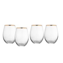 Elle Decor Vintage Highball Glasses, Set Of 4, Colored Glassware