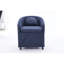 Ensemble de 1 fauteuil de salle à manger en chenille avec coussin de dossier et roues universelles-148042059