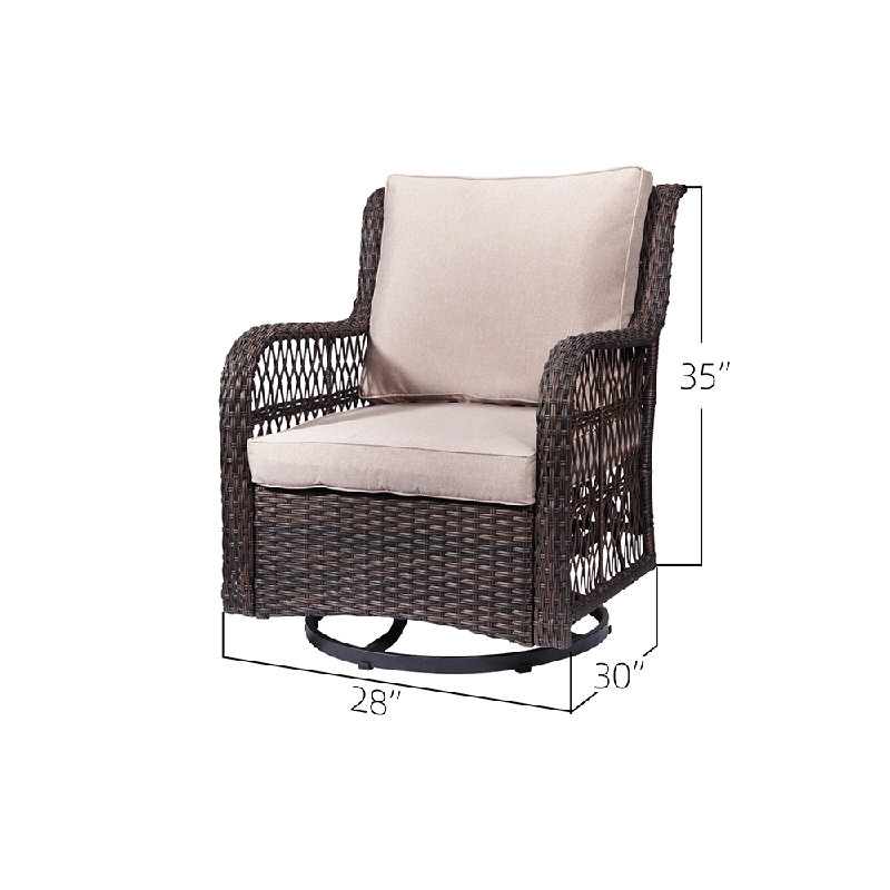 Ensemble de chaise en rotin Summer, Beige