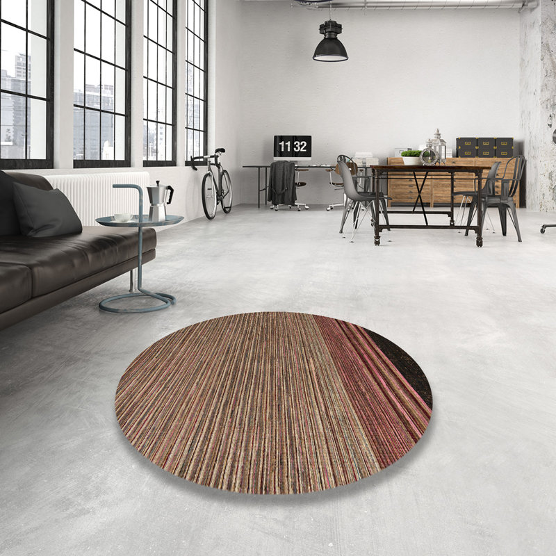 Abstract Indoor Rug, Round 5'