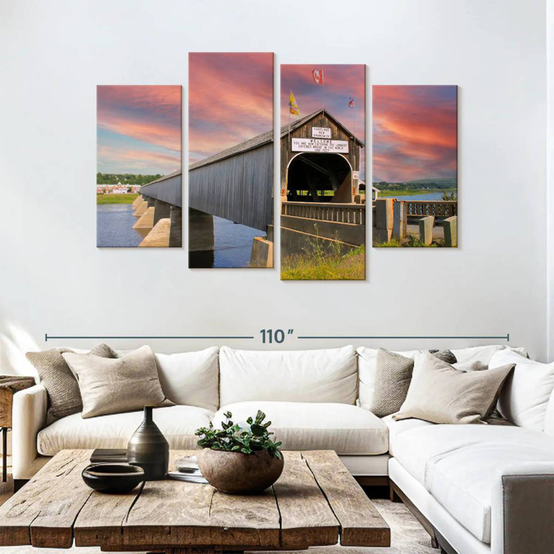 Lilie Hartland Covered Bridge, 54" H x 84" W