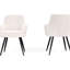 Ensemble de 2 chaises d'appoint rembourrées avec pieds en métal