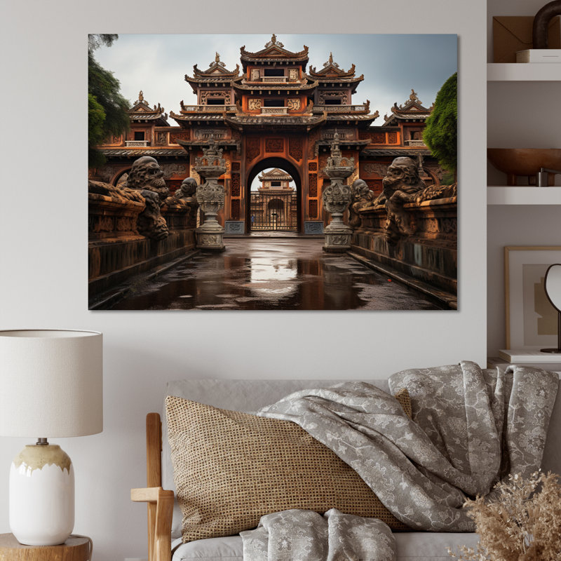 «Vietnam Hue Imperial City II», reproduction sur toile, H 34 po x l 44 po x P 1,5 po, Toile tendue