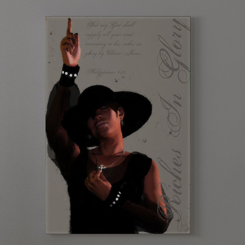 « ecoute my call remixe christian american american », impression sur toile, H 45 po x l 30 po x P 1,5 po