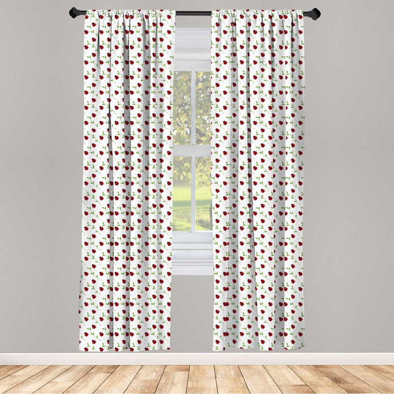 Floral Semi-Sheer Rod Pocket Sliding Panel, 28" x 63"