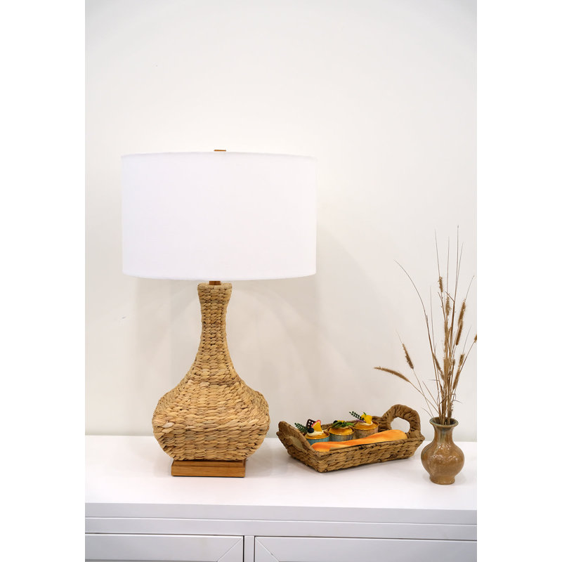 Lampe de table en osier / rotin Frisange