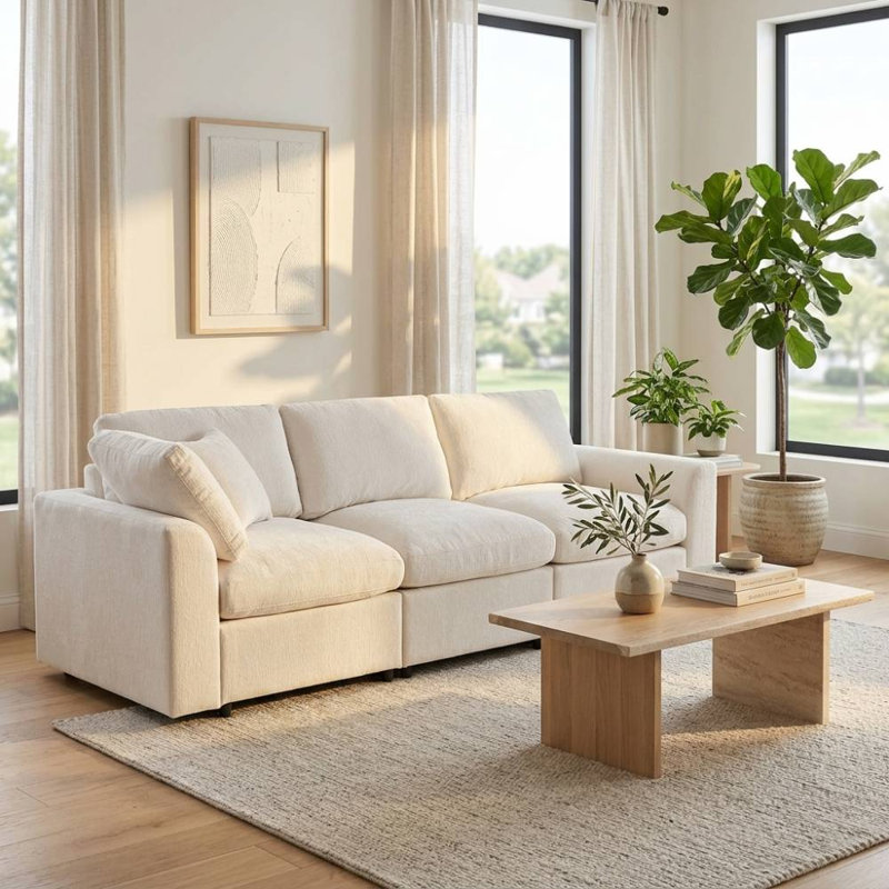 Canapé 3 places (beige)