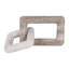 Chaîne carrée décorative en marbre - Objet décoratif pour la maison - Statuette/figurine - 20 cm, blanc et ivoire