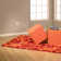 Contemporary Rectangle Washable Red/Orange Area Rug