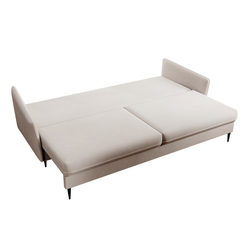 Almonor 3 Seater Velvet Sleeper, Beige