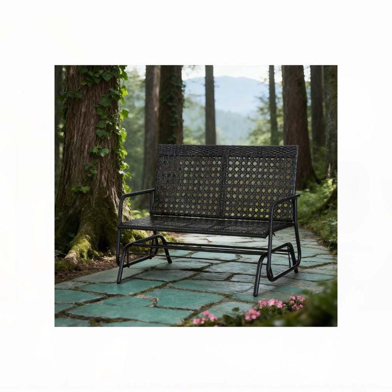 Banc de patio extérieur en osier