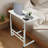 Mobile Side Table 23.7 Inch Computer Desk With Wheels Height Adjustable Rolling Potable Laptop Cart, C-shaped Bed Couch Sofa End Tables With Edge Stopper For Livingroom Bedroom-1895894817
