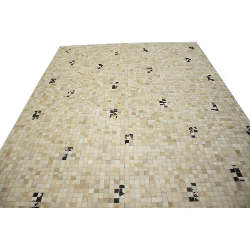 Tapis géométrique fait à la main multicolore, Rectangle 8 pi x 10 pi